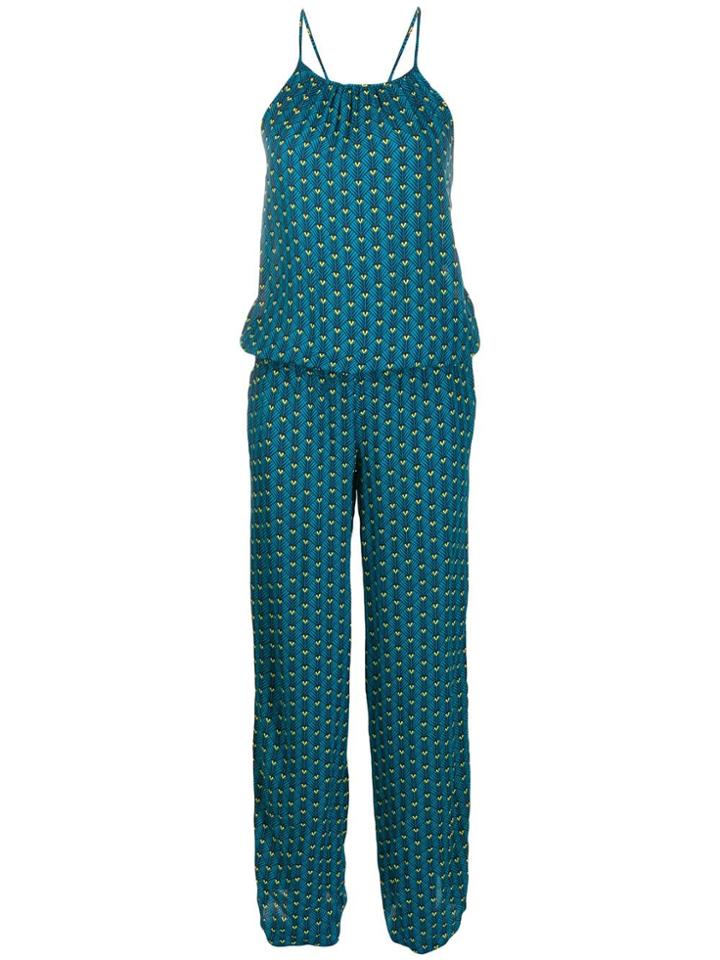 Fisico Geometric Print Jumpsuit - Blue