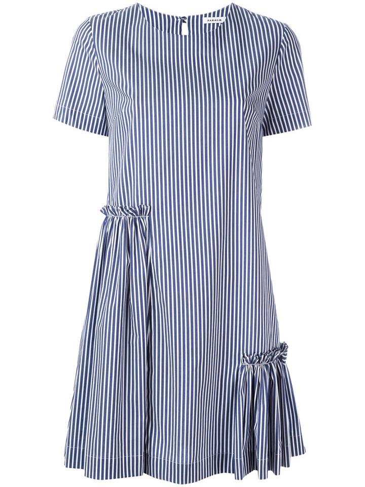 P.a.r.o.s.h. - Striped Dress - Women - Cotton/polyamide/spandex/elastane - S, Women's, Blue, Cotton/polyamide/spandex/elastane