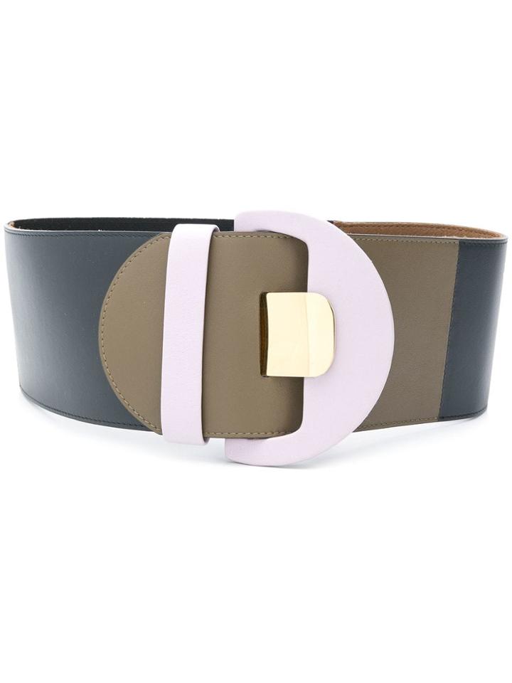 Marni Colour Block Wide Belt - Pink