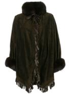 Christian Dior Pre-owned Oversized Fringe Coat - Brown