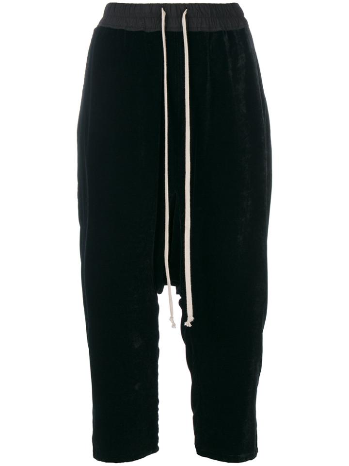 Rick Owens Drop-crotch Drawstring Trousers - Black