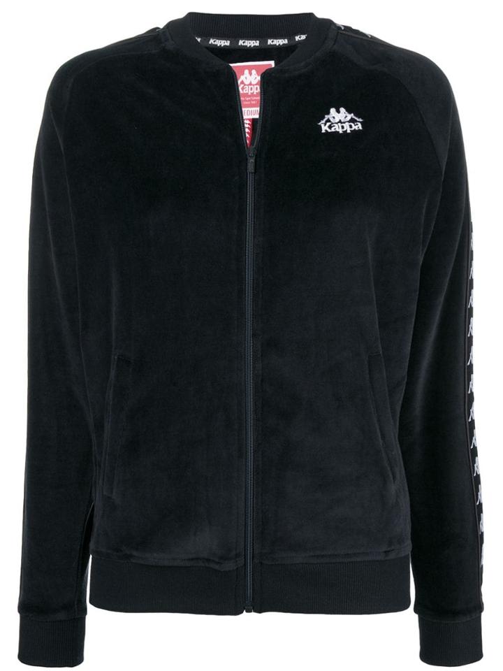 Kappa Velvet Zipped Jacket - Black