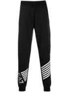 Ea7 Emporio Armani Tapered Logo Track Trousers - Black