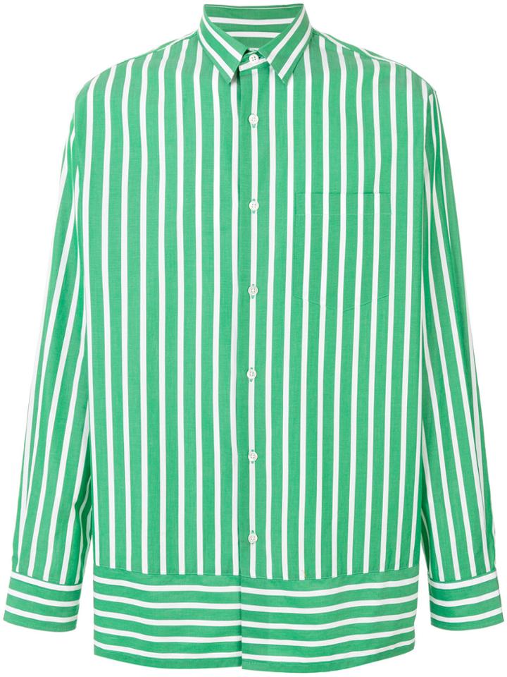 Ami Alexandre Mattiussi Striped Summer Fit Shirt - Green