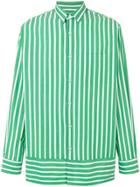 Ami Alexandre Mattiussi Striped Summer Fit Shirt - Green