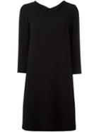 Aspesi Three-quarters Sleeve Dress, Women's, Size: 42, Black, Polyester/triacetate/viscose
