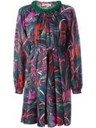 Emilio Pucci Beaded Collar Printed Dress