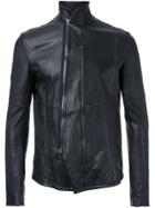 Julius Leather Zip Jacket - Black