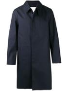 Mackintosh Dunkeld Navy Bonded Cotton 3/4 Coat Gr-1001d - Blue