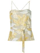 Dries Van Noten Vintage Floral Print Top - Nude & Neutrals