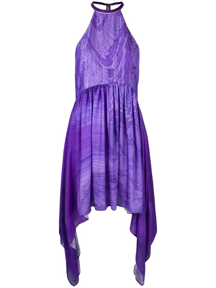 Just Cavalli Halterneck Asymmetric Hem - Purple