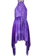Just Cavalli Halterneck Asymmetric Hem - Purple