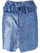 Iro Natou Sequinned Skirt - Blue