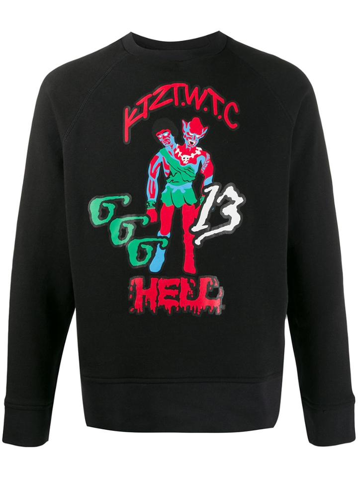 Ktz Logo Print Sweatshirt - Black