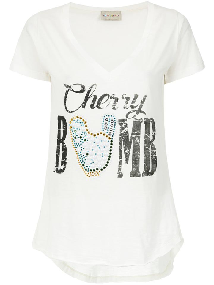 Andrea Bogosian Cherry Bomb Print T-shirt - White