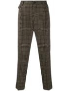 Dolce & Gabbana Checkered Cropped Trousers - Brown