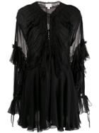 Redemption Ruffle Design Mini Dress - Black