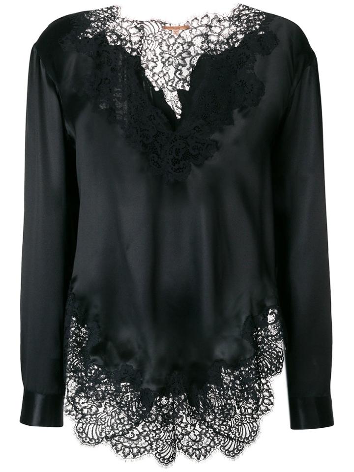 Ermanno Scervino Lace Long-sleeve Blouse - Black