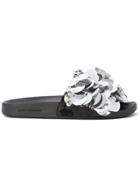 Paco Rabanne Sequin Pool Slides - Metallic