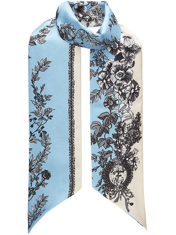Fendi Heritage Maxi Wrappy Scarf - Blue
