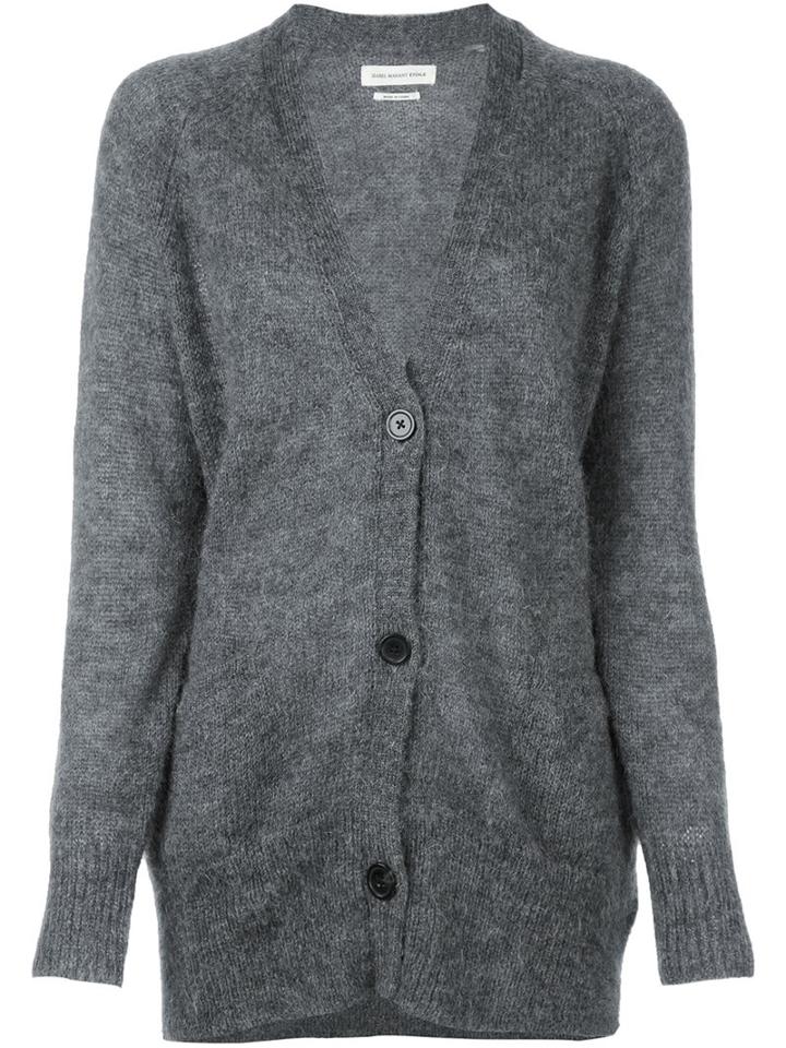 Isabel Marant Étoile 'clawson' Relaxed Cardigan, Women's, Size: 36, Grey, Mohair/polyamide/wool