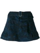 Marc Jacobs Camouflage Pattern Skirt - Blue