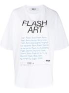 Msgm Flash Art Print Oversized T-shirt - White