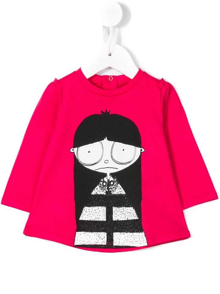Little Marc Jacobs - 'mrs Jacob' T-shirt - Kids - Cotton/modal - 6 Mth, Pink/purple