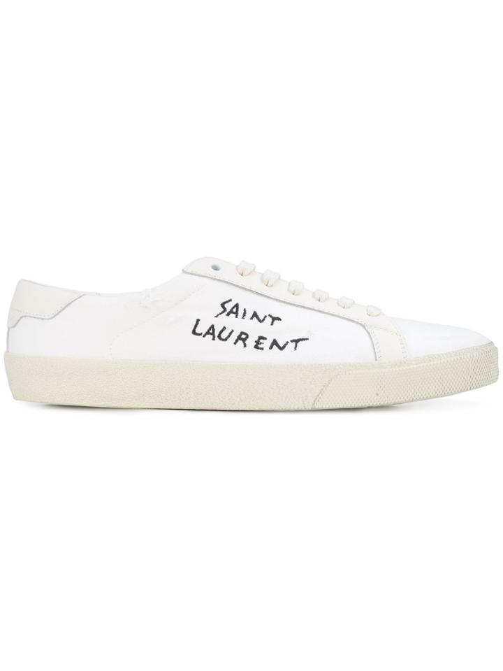 Saint Laurent Sl/06 Court Sneakers - White
