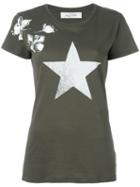 Valentino Floral And Star Print T-shirt, Women's, Size: Small, Cotton