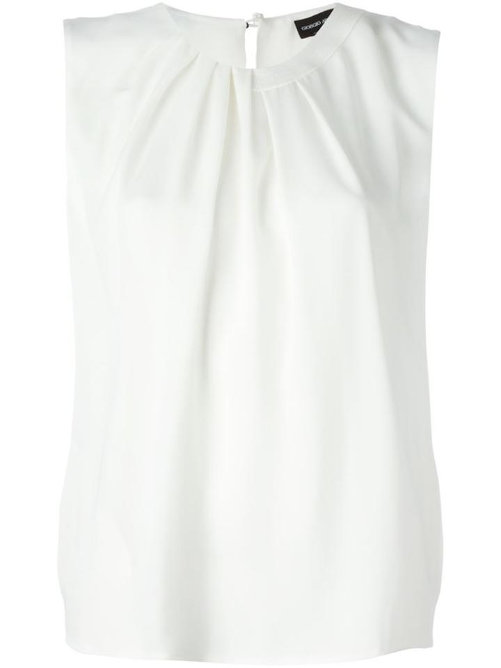 Giorgio Armani Pleated Neck Tank Top
