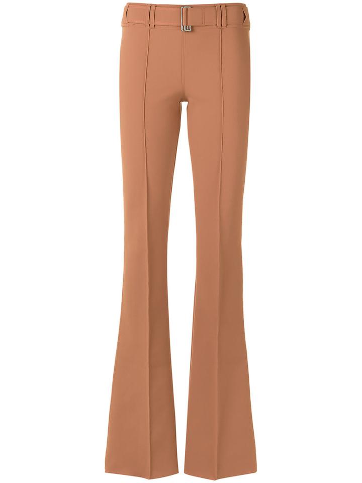 Gloria Coelho - Flared Trousers - Women - Elastodiene/polyamide - M, Brown, Elastodiene/polyamide