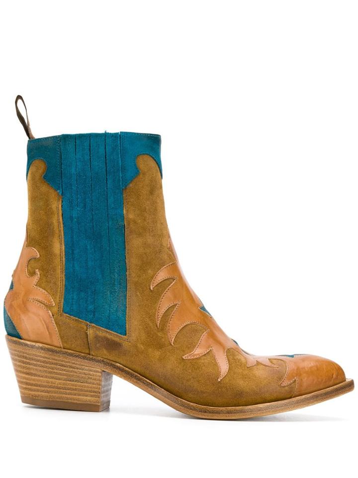 Sartore Contrast Ankle Boots - Neutrals