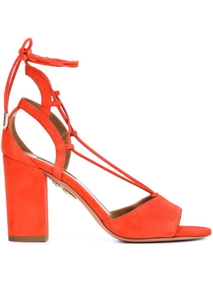 Aquazzura Sue Sandals - Yellow & Orange