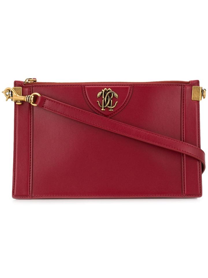 Roberto Cavalli Mirror Snake Crossbody Bag - Red
