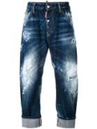 Dsquared2 - Paint Splatter Loose Fit Jeans - Men - Cotton/polyester - 48, Blue, Cotton/polyester