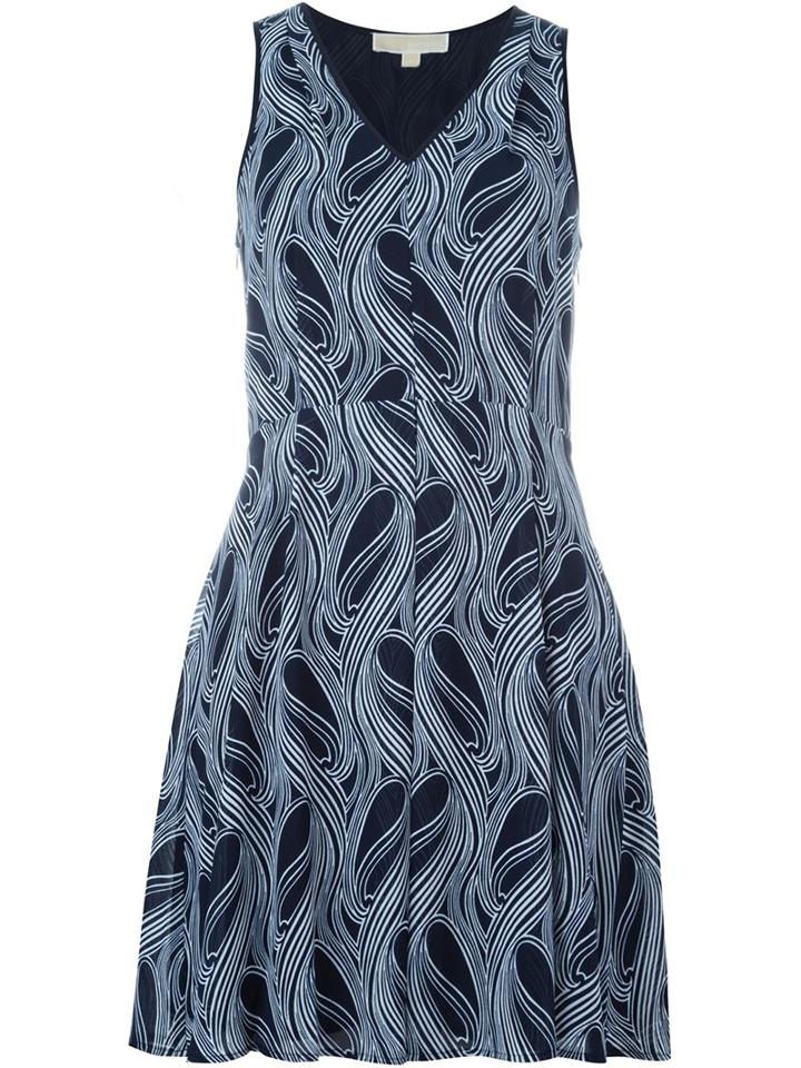 Michael Michael Kors Sleeveless Dress, Women's, Size: 10, Blue, Polyester