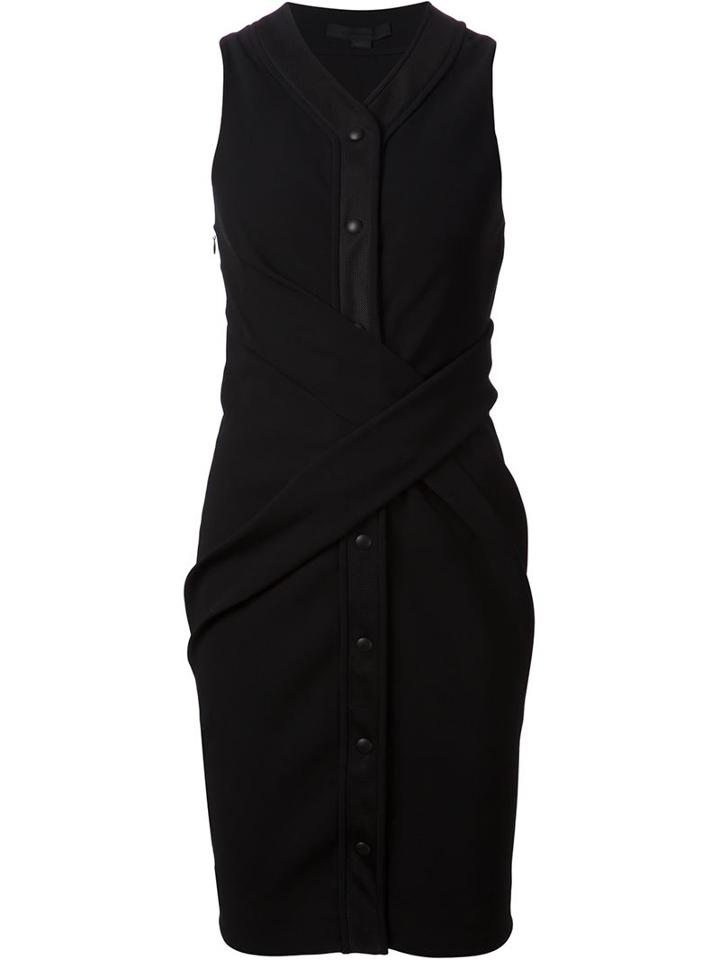 Alexander Wang Draped Dress, Women's, Size: 6, Black, Polyester