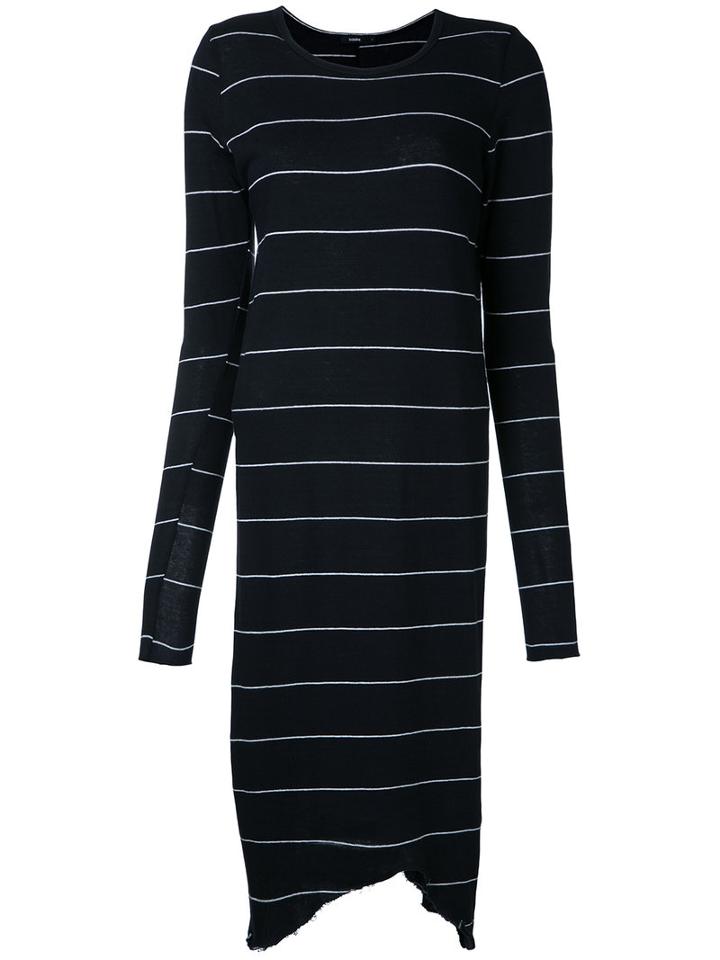 Bassike - Striped Fitted Dress - Women - Cotton - L, Black, Cotton