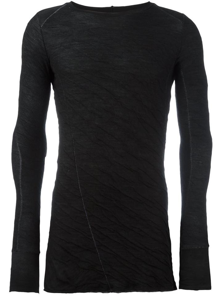 Masnada Contrast Detail Long-sleeved T-shirt