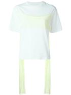 Mm6 Maison Margiela Mesh Appliqué T-shirt, Women's, Size: Small, White, Cotton/polyamide/spandex/elastane
