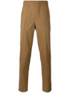 Neil Barrett - Elasticated Tapered Trousers - Men - Cotton/spandex/elastane/virgin Wool - 52, Brown, Cotton/spandex/elastane/virgin Wool