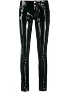 Frankie Morello Glossy-effect Skinny Trousers - Black