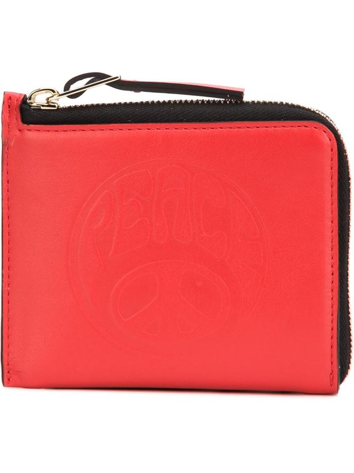 Paul Smith 'peace' Sign Embossed Zip Pouch