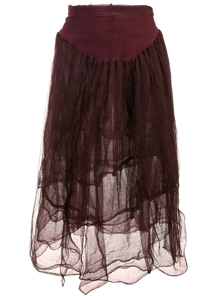 Marc Le Bihan High-waisted Tulle Skirt - Red