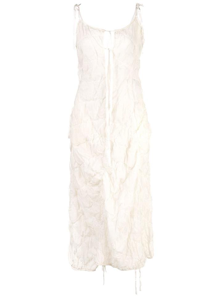 Renli Su Gathered Detail Dress - White