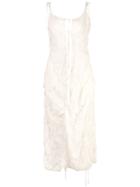 Renli Su Gathered Detail Dress - White