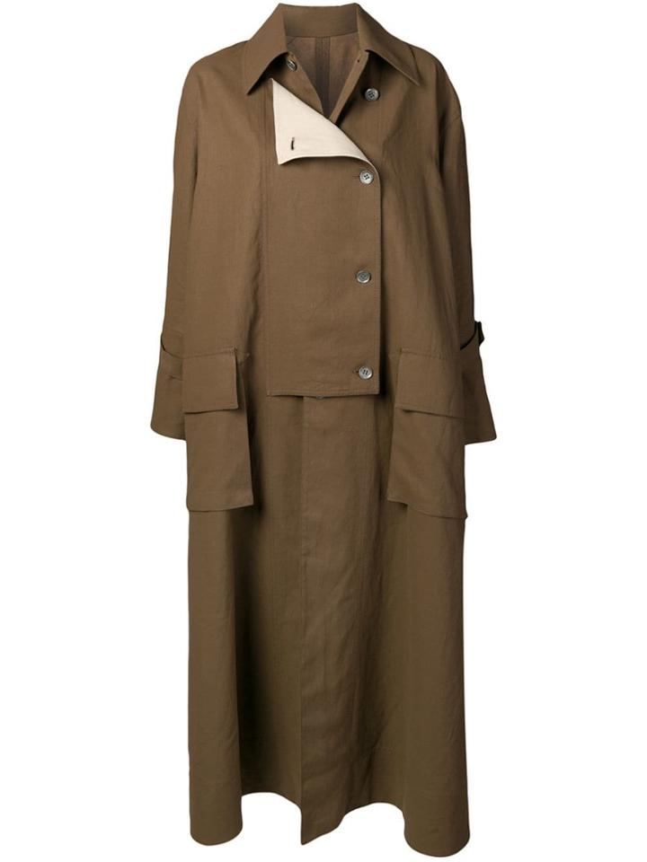 Acne Studios Oversized Duster Coat - Brown