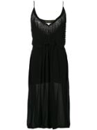 Saint Laurent Side-slit Fitted Dress - Black