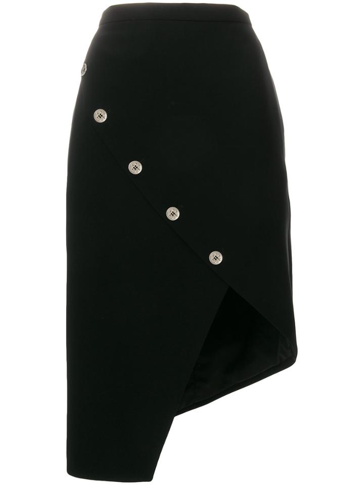 Altuzarra Button Detailed Asymmetric Hem Skirt - Black